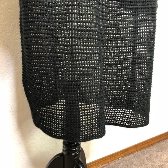 Soft Surroundings black open knit sweater tunic / dress size Missy One Size OS - Picture 12 of 13